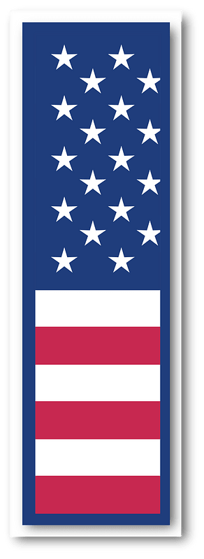 USA flag letter I
