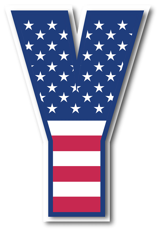 USA flag letter Y