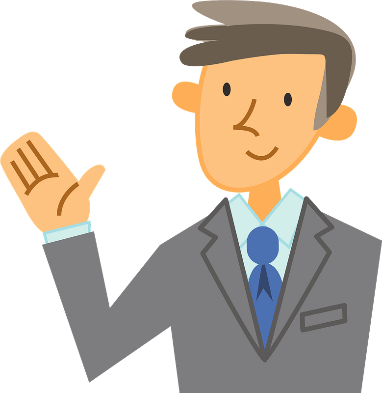 (Robert) Businessman Acting as a Guide