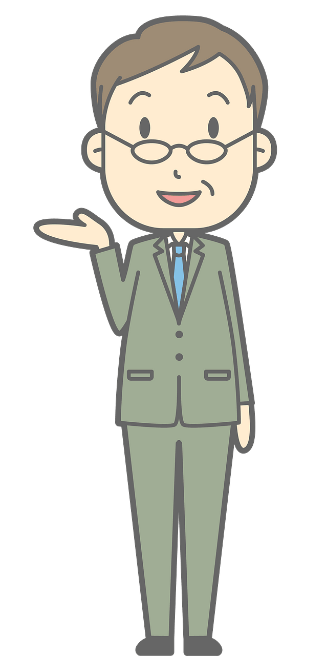 (Brad) Businessman Acting as a Guide