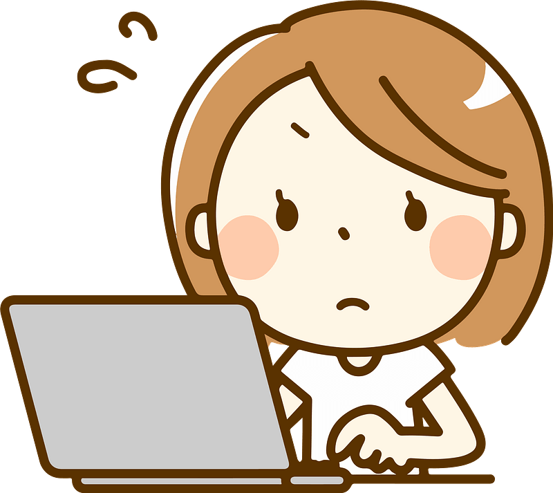(Gina) Woman is Working on Her Laptop Computer