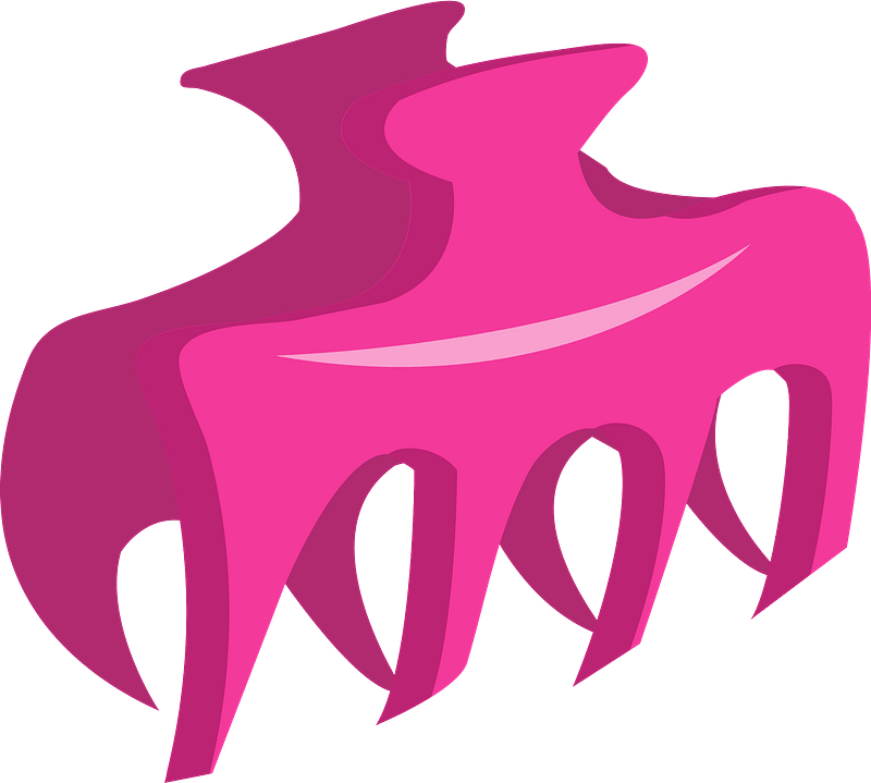 Pink Butterfly Hair Clip