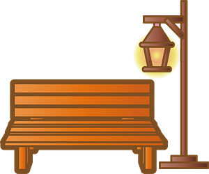 Bench Under a Street Light