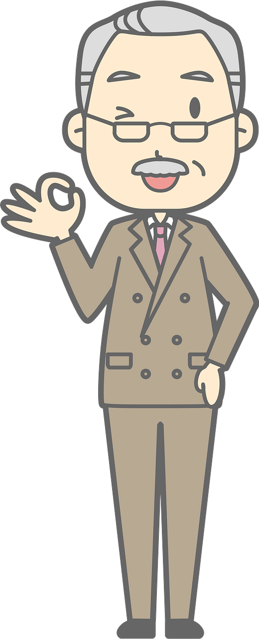 (George) Boss is Giving an Ok Sign