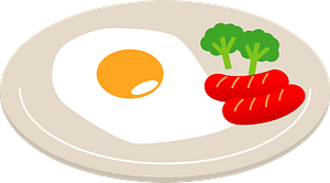 Breakfast of Fried Egg, Sausage