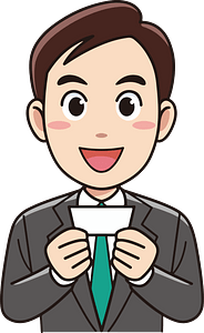 (Dave) Businessman is Holding a Business Card