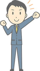 (Noah) Businessman is Cheering