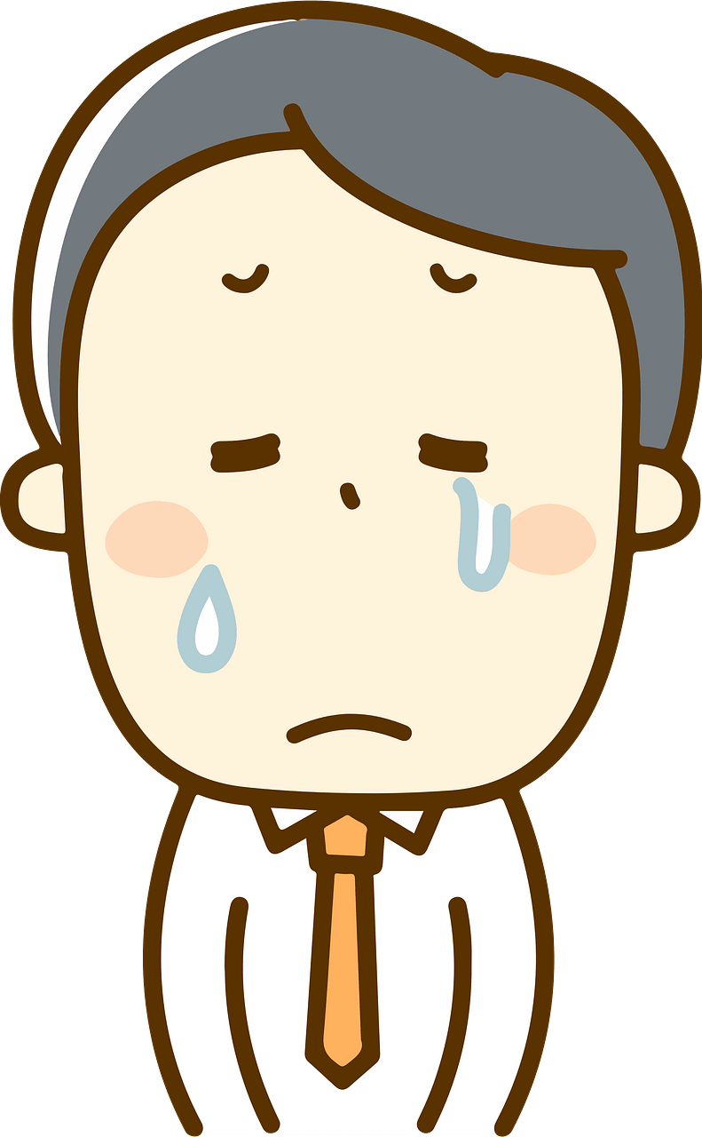 (James) Businessman is Crying Tears