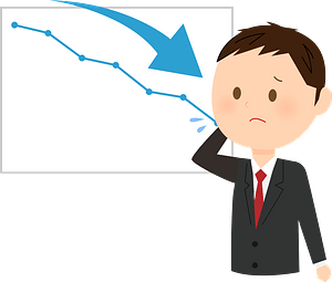 (Andrew) Businessman is Presenting a Descending Graph