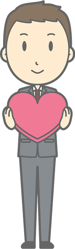 (Nathan) Businessman Is Holding a Red Heart