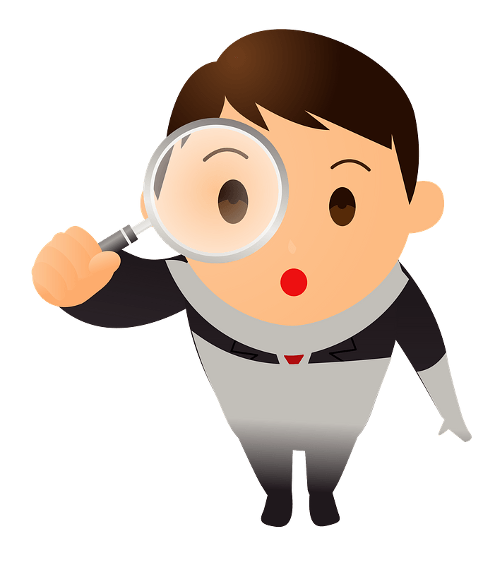Businessman is Using a Magnifying Glass