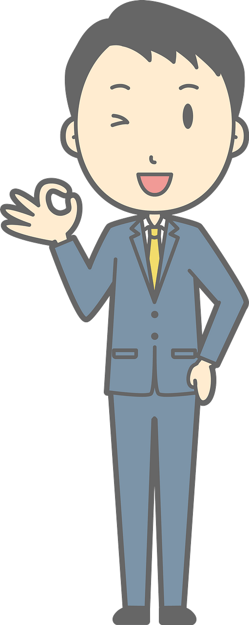(Noah) Businessman is Giving Ok Sign