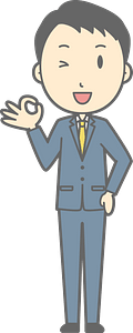 (Noah) Businessman is Giving Ok Sign
