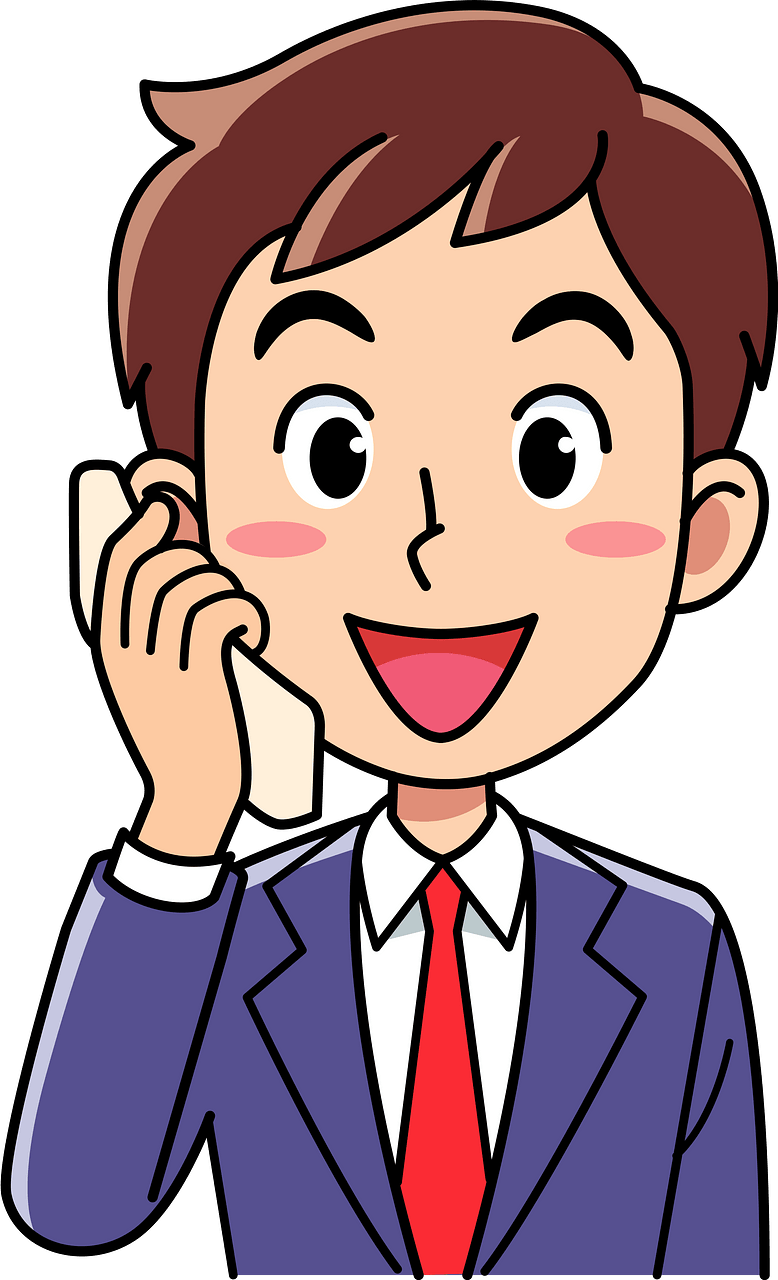 (Charlie) Businessman is Talking on the Telephone