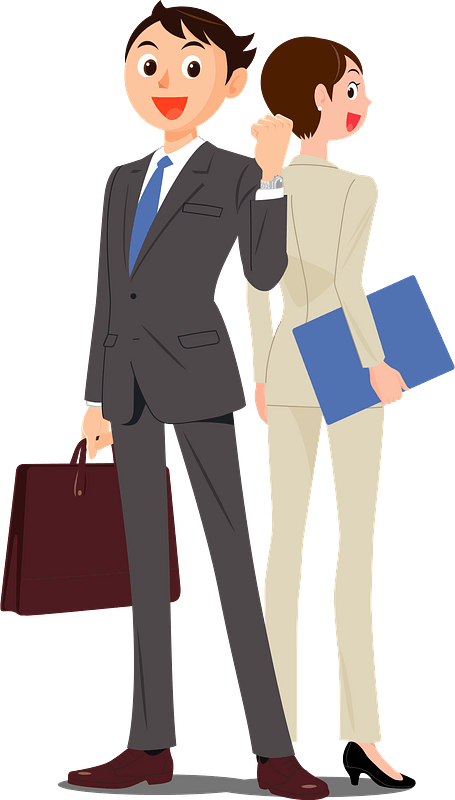 Businessman and Businesswoman