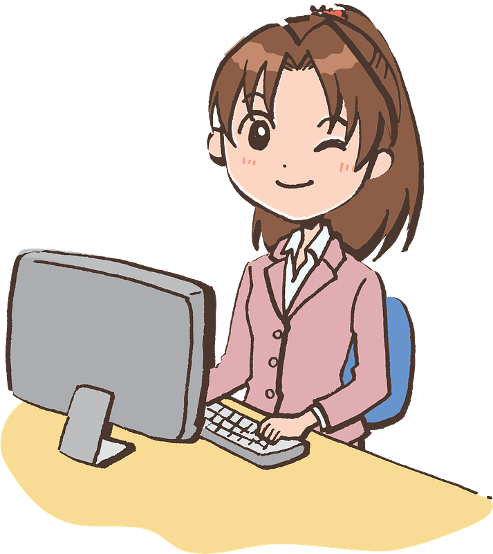 Businesswoman is at Her Desk Working