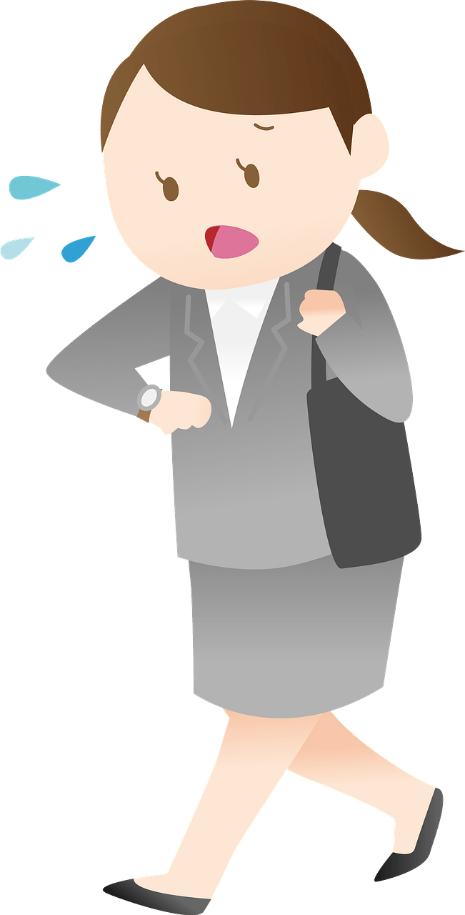 Businesswoman is in a Hurry