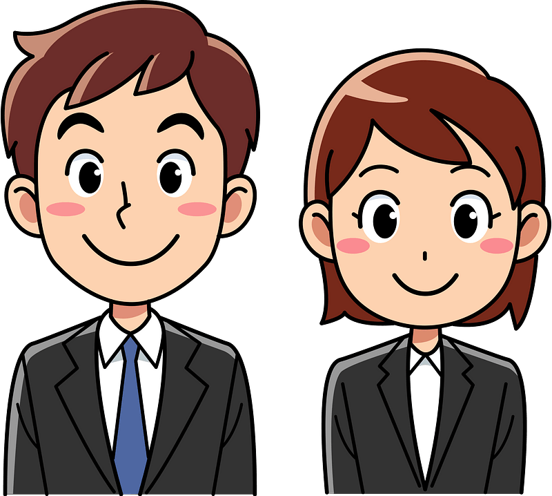 (Charlie) Businesswoman and Businessman