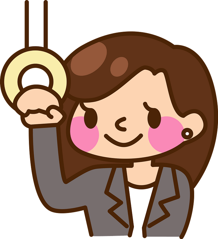 Businesswoman is a Standing Passenger