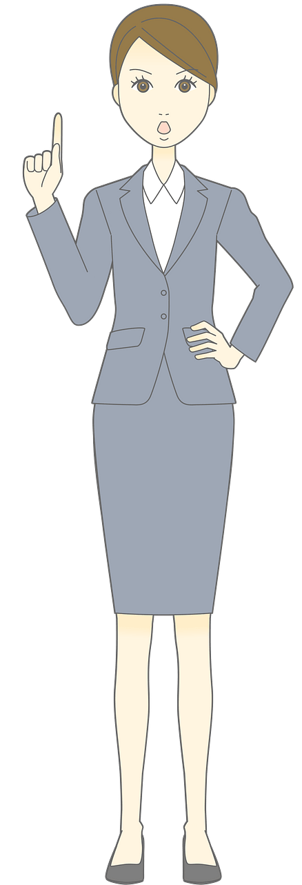 (Julie) Businesswoman is Giving a Warning