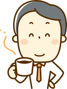 (James) Businessman is Drinking Coffee