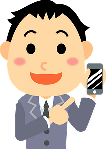 (Fred) Businessman is Talking on His Smartphone