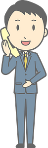 (Noah) Businessman is Talking on the Telephone