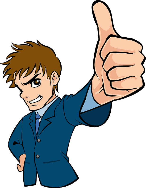 Businessman is Giving Thumbs Up