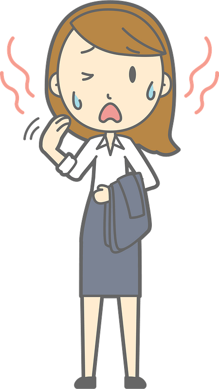 (Lenore) Businesswoman is Hot and Sweaty