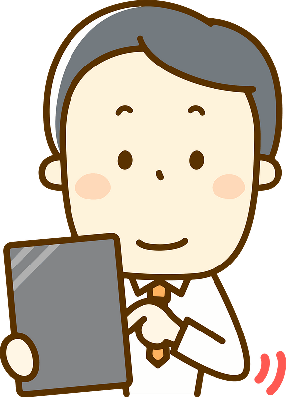 (James) Businessman is Using His Tablet