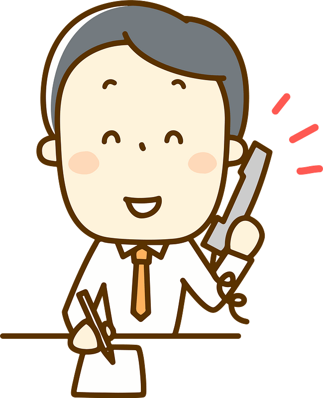 (James) Businessman is Talking on the Telephone