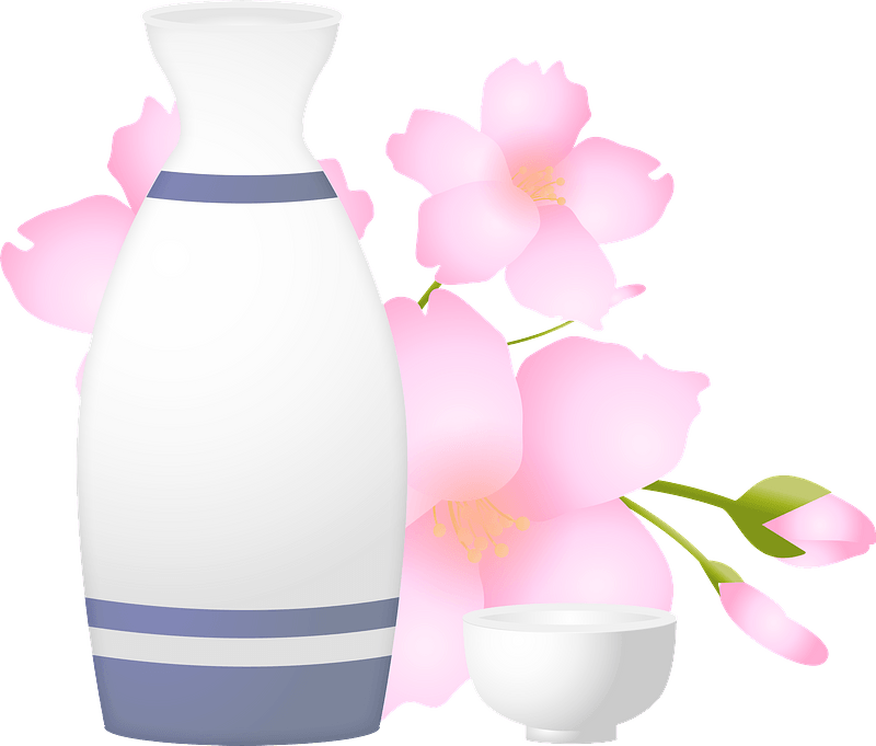 Cherry Blossoms and Sake