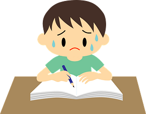 Boy is Doing Homework