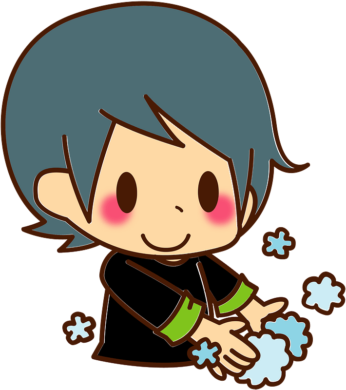 Boy is Washing Hands