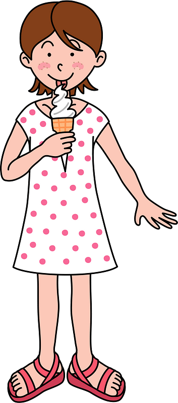 Girl is Eating Soft Serve