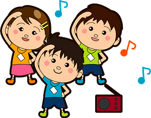Children are Doing Exercises to Music