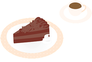 Chocolate Cake and Coffee