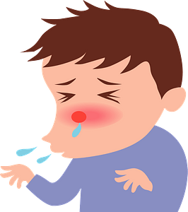 Boy with a Cold Sneezing