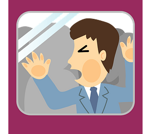 Businessman is Riding a Commuter Train 