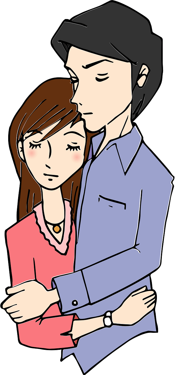 Couple in Love are Hugging