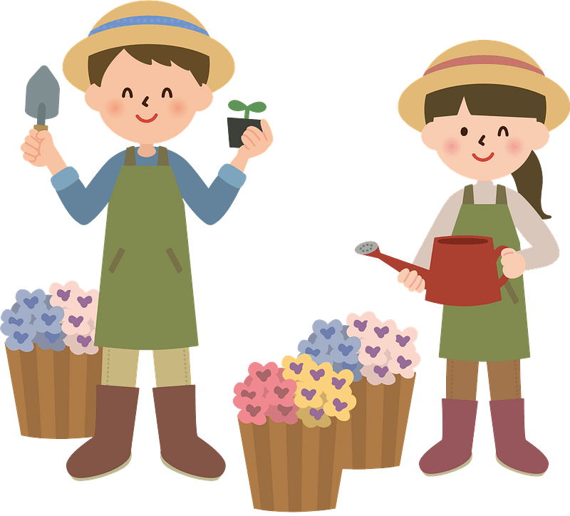 Couple is Gardening
