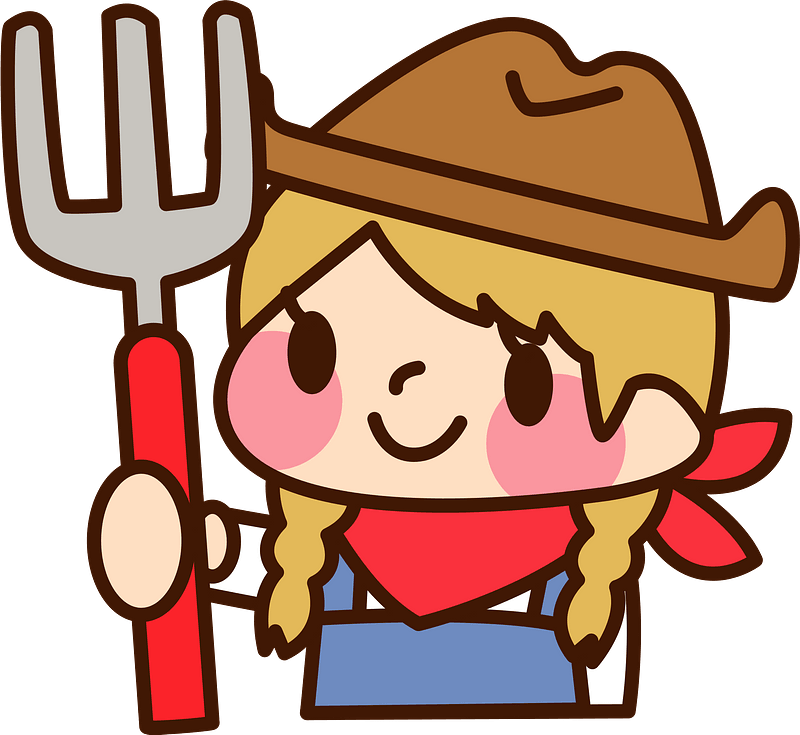(Sally) Cowgirl is Holding a Pitchfork