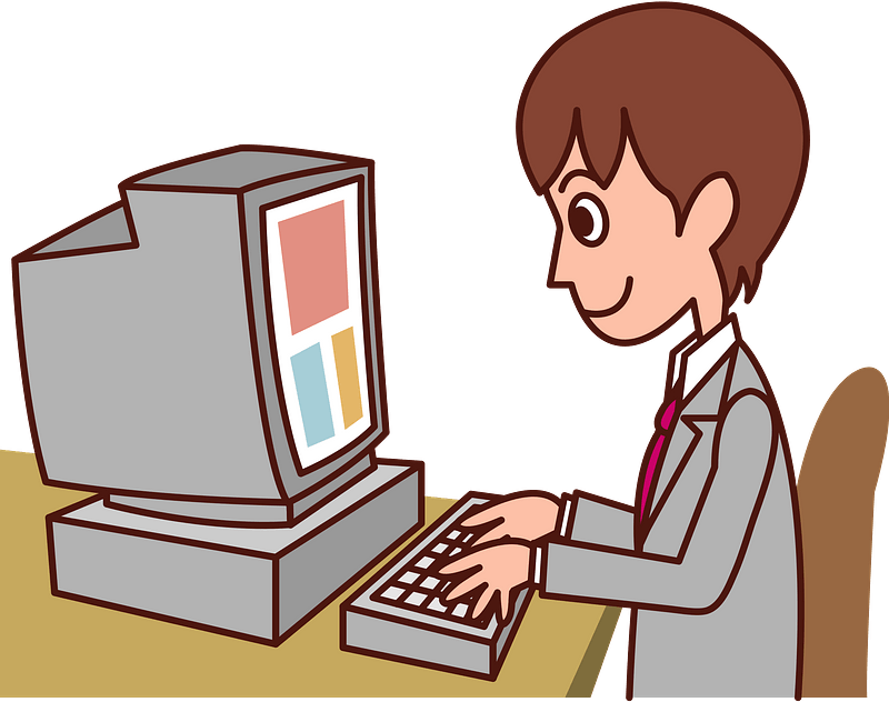 Businessman Working at His Desk