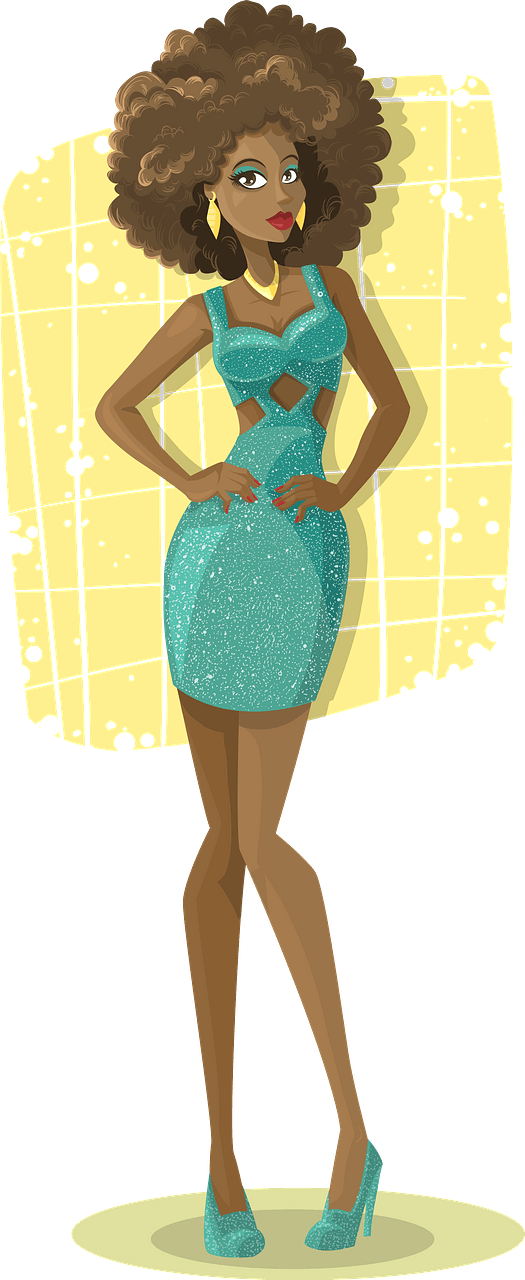 Disco Woman with an Afro