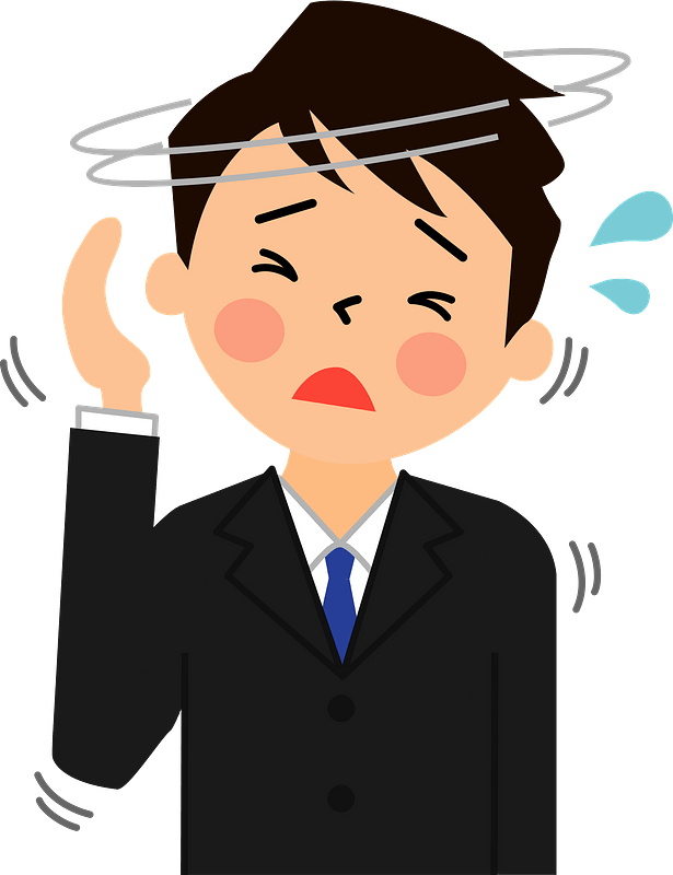 (Pete) Businessman is Experiencing Dizziness 
