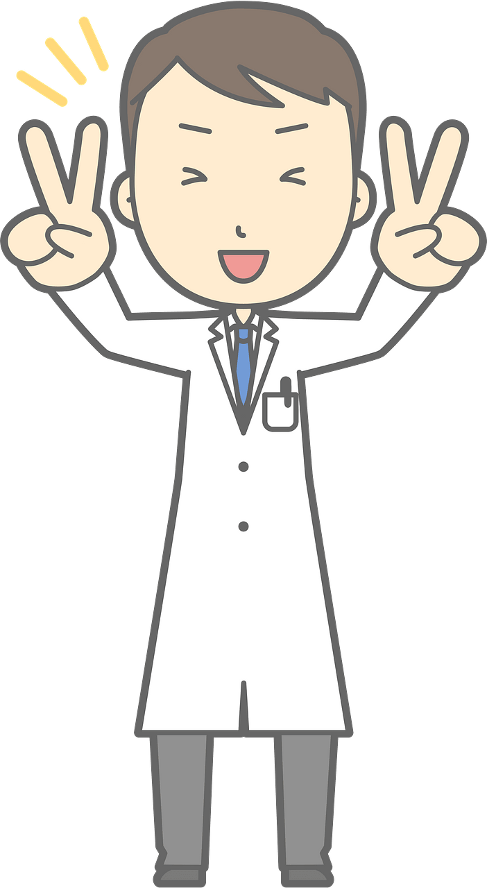 (Joel) Doctor is Giving V Sign