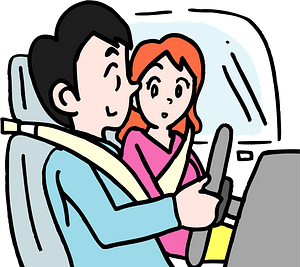 Couple is Driving a Car