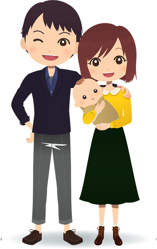 Family - Father, Mother, and Baby - Free vector clipart images on ...