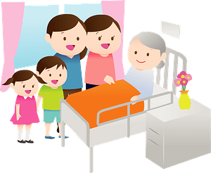 Family in a Hospital Room