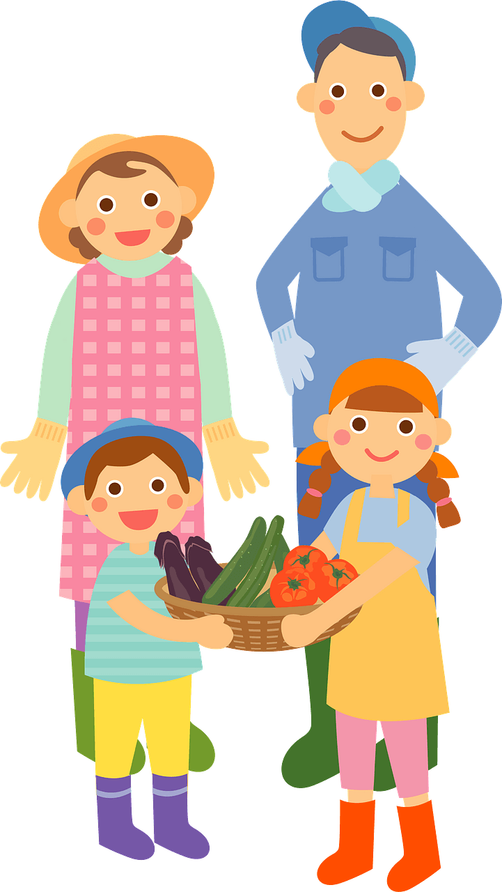 Farmer and His Family
